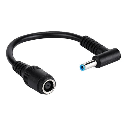 7.4x5.0mm to 4.5x3.0mm Tip DC Power Adapter Charger Connector for HP Laptop Stream Spectre Pavilion Envy Elitebook Split Chrome