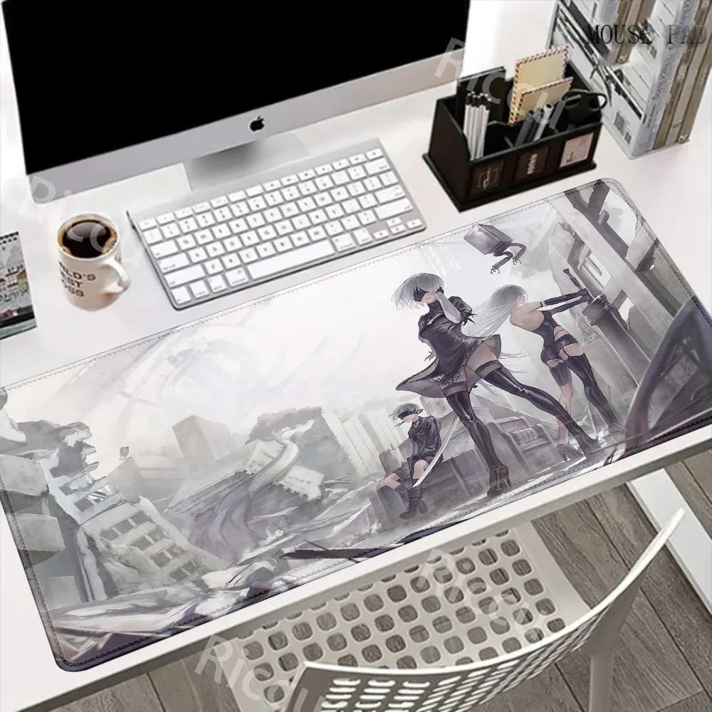 Game NieR:Automata 2B Larger Mousepad Xxl Gaming Keyboard Computer Desk Mat Accessories Game Mouse Pad Office Carpet BigMousepad