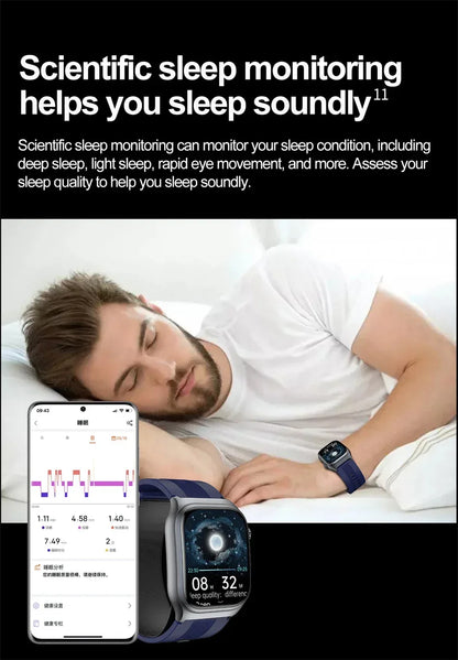 Sapphire Glass Air Pump Airbag Test Three High Smart Watches Men ECG Heart Rate Blood Pressure Health Tracker NFC Smartwatch