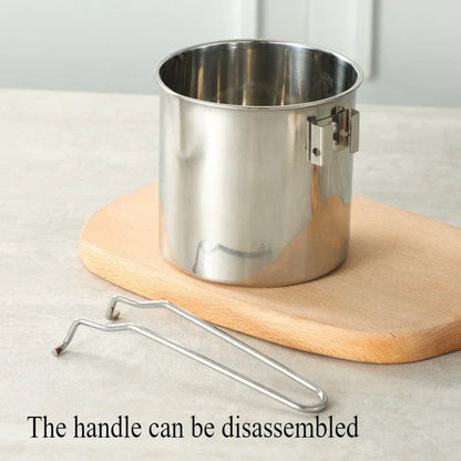 Stainless Steel Deep Fryer with Basket Multi-Purpose for Home/Commercial Tempura Chicken Frying Anti-Slip Base Cool Handle wok