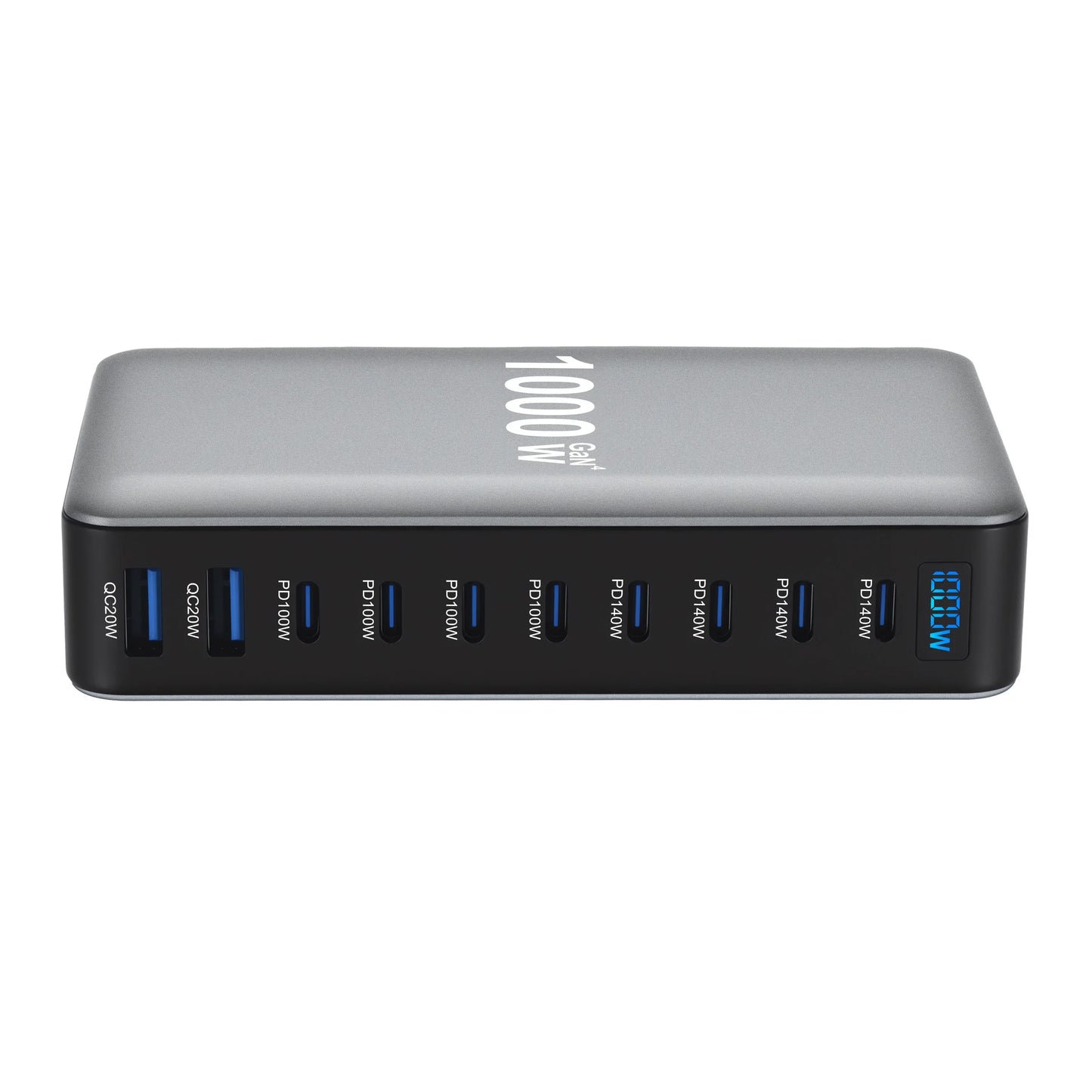 New 1000W GaN USB Type C Charger PD3.1 PPS 10-Port Desktop Fast Charging Station Adapter for Tablets & Mobile Dropshipping