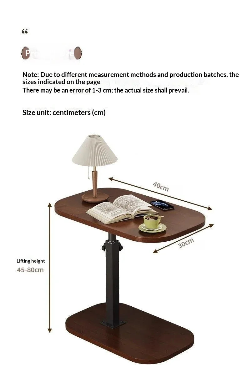 Adjustable Sofa Side Table Living Room Household Tea Table Small Coffee Table Bedroom Bedside Table Headboard Storage Rack