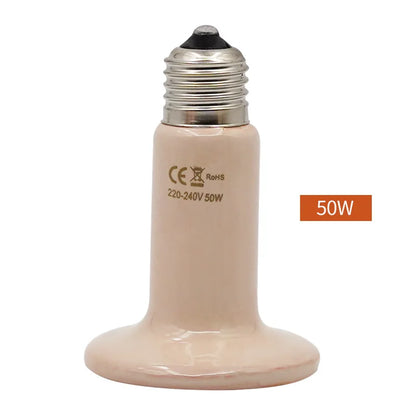 1pc Pet Reptile Heating Lamp 220V Far Infrared Ceramic Emitter Heat Lamps Pet Reptile Lamp 25W 50W 75W 100W 150W 200W Lamp