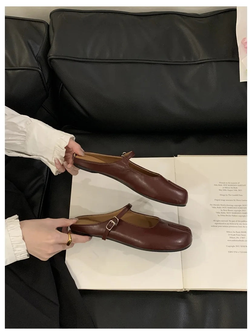 Women Tabi Ninja Slippers Brand Mules Soft Microfiber Comfy Flats Fashion Split Toe Slides Casual Loafer Shallow Ballerina Mujer