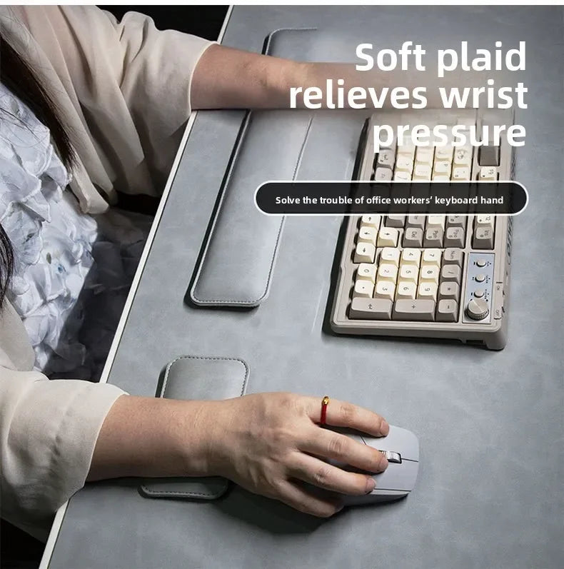 Wrist Pad Rest Keyboard Guard Three Pieces Desk Pad Waterproof PU Mouse Pad Large Mousepad Laptop Non-slip Desk Mat Mouse Mat