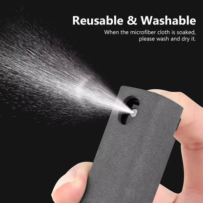 1/2/3pc 2 In 1 Screen Cleaner Spray Portable Tablet Mobile Phone Touch Screen Screen Microfiber Cloth Dust Removal Cleaning Tool