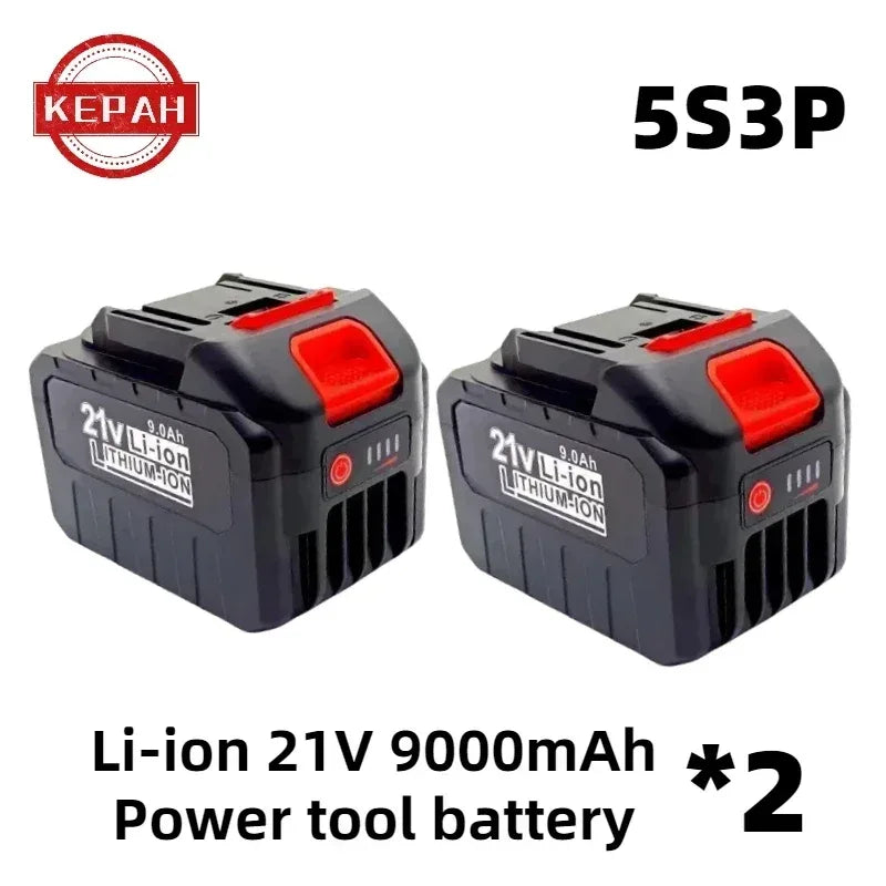21V 18650 Lithium Battery Rechargeable 9000mAh Batteries High-current High Discharge 21 Volt Replace Battery For Screwdriver