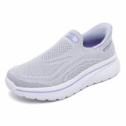 Men Women Slip on Walking Shoes Breathable Mesh Knit Loafers Lightweight Non Slip Comfort Casual Sports Sneakers Walking