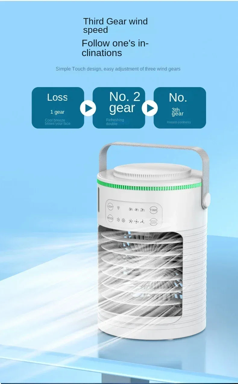 Desktop Air Conditioner Portable Air Conditioner Small Air Cooler Hydrocooling Portable Air Adjustment for Office Cooling Fans