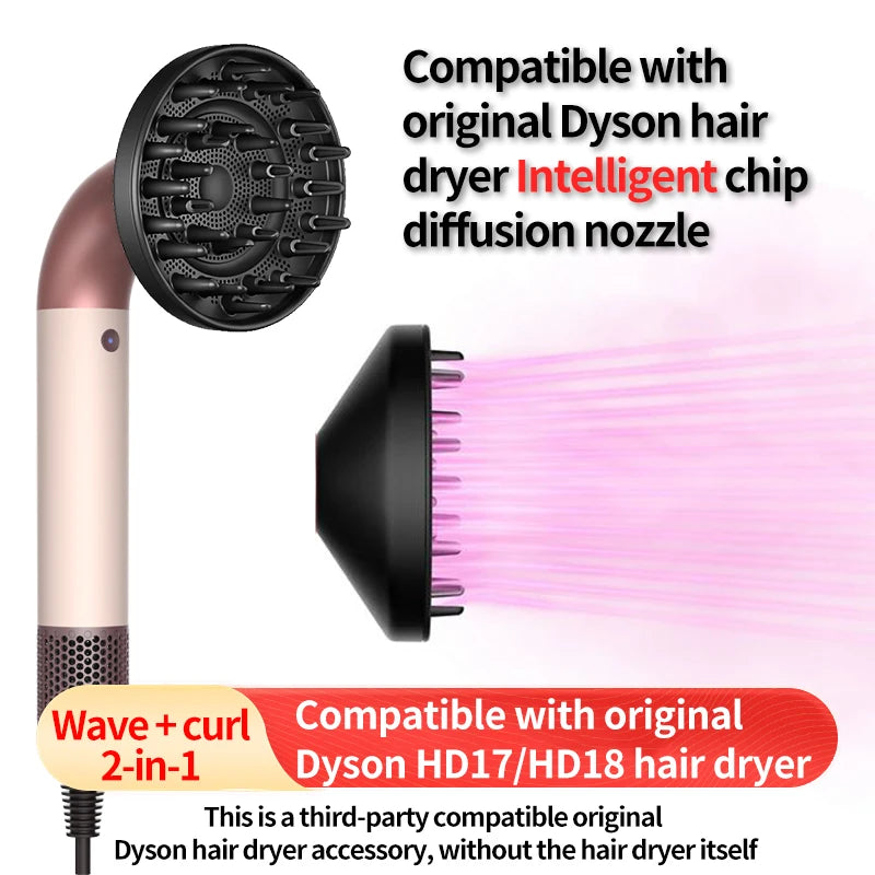 Suitable for Dyson Hair Dryer Drying Cover Hd17 Anti-Flyaway Diffuser Nozzle Dyson Styling Hair Dryer Hd18 Accessories