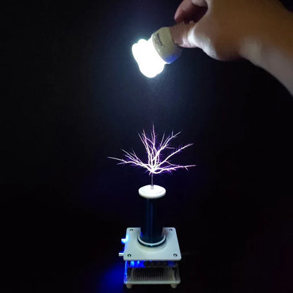 Wishcolor YSKJ-36 Blue/Golden Double Class E Tesla Coil with 10cm Thin Arc Support Music Bluetooth Playback