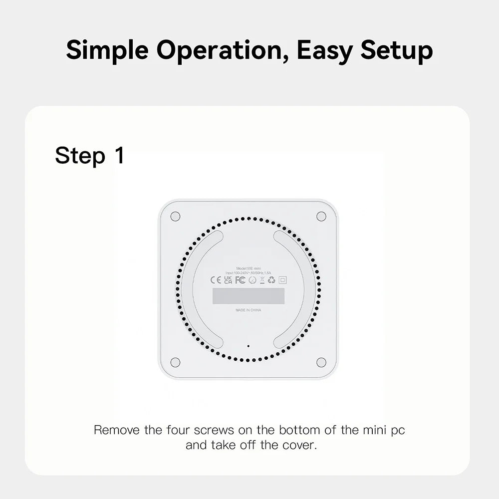 Beelink ME Mini ME Pro Intel Twin Lake N150 LPDDR5 4800MHz 16GB RAM 1T SSD WiFi6 4K Dual Lan Home Network Storage NAS Mini Host