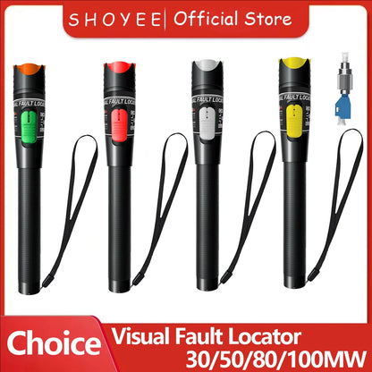 Fiber Optic Cable Tester Pen 30/50/80/100mw Visual Fault Locator SC/FC/ST 2.5mm Interface VFL 30/50/80/100Km Range