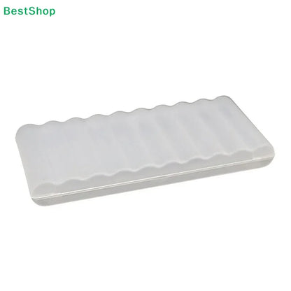 ♥10 Slots Transparent Plastic Battery Storage Box Hard Container Holder Case For AAA/AA Battery Organizer Accessories