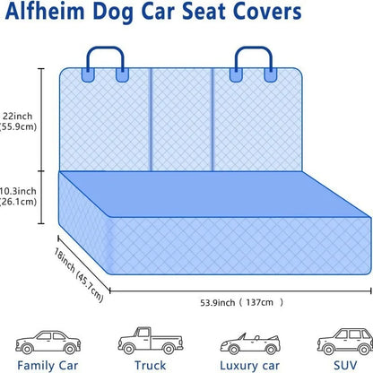 Car Dog Seat Cover for Back Seat Waterproof Auto Rear Pet Seat Protector Mat Nonslip Universal Safety Carrier For Outing Dogs