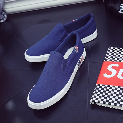 Men Casual Shoes Canvas Luxury 2025 Mens Loafers Breathable Slip on FlatsMale Vulcanized Shoes White Driving Shoes Plus Size 47