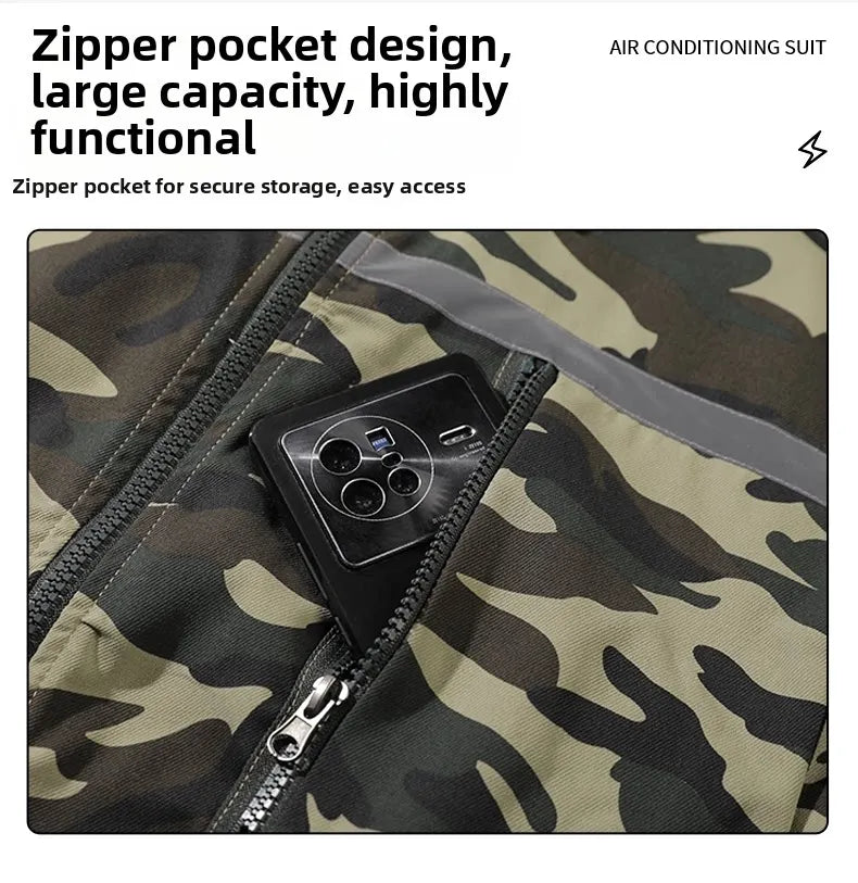 Summer 4 Fans Air Conditioning Cooling Vest Men Women Ultralight Outdoor Jacket Sun Protection Windbreaker Travel Fishing Sports