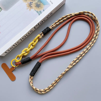 New Fashion Trend Diagonal Long Rope Mobile Phone Universal Lanyard Shoulder Strap Lanyard Neck Multi-Functional Anti-Loss Rope