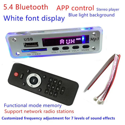 Latest APP Player 12V Bluetooth MP3 Decoder Board Lossless Decoder Network Radio Home Appliance Audio Accessories