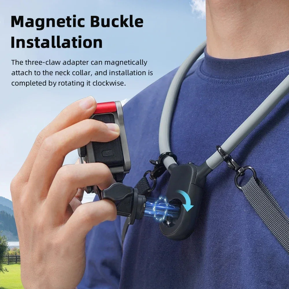 Neck Mount For DJI Osmo Action 5 Pro 4/Gopro 13/Insta360 Ace Pro/2,First Person View Riding Running Vlog Recording Accessories