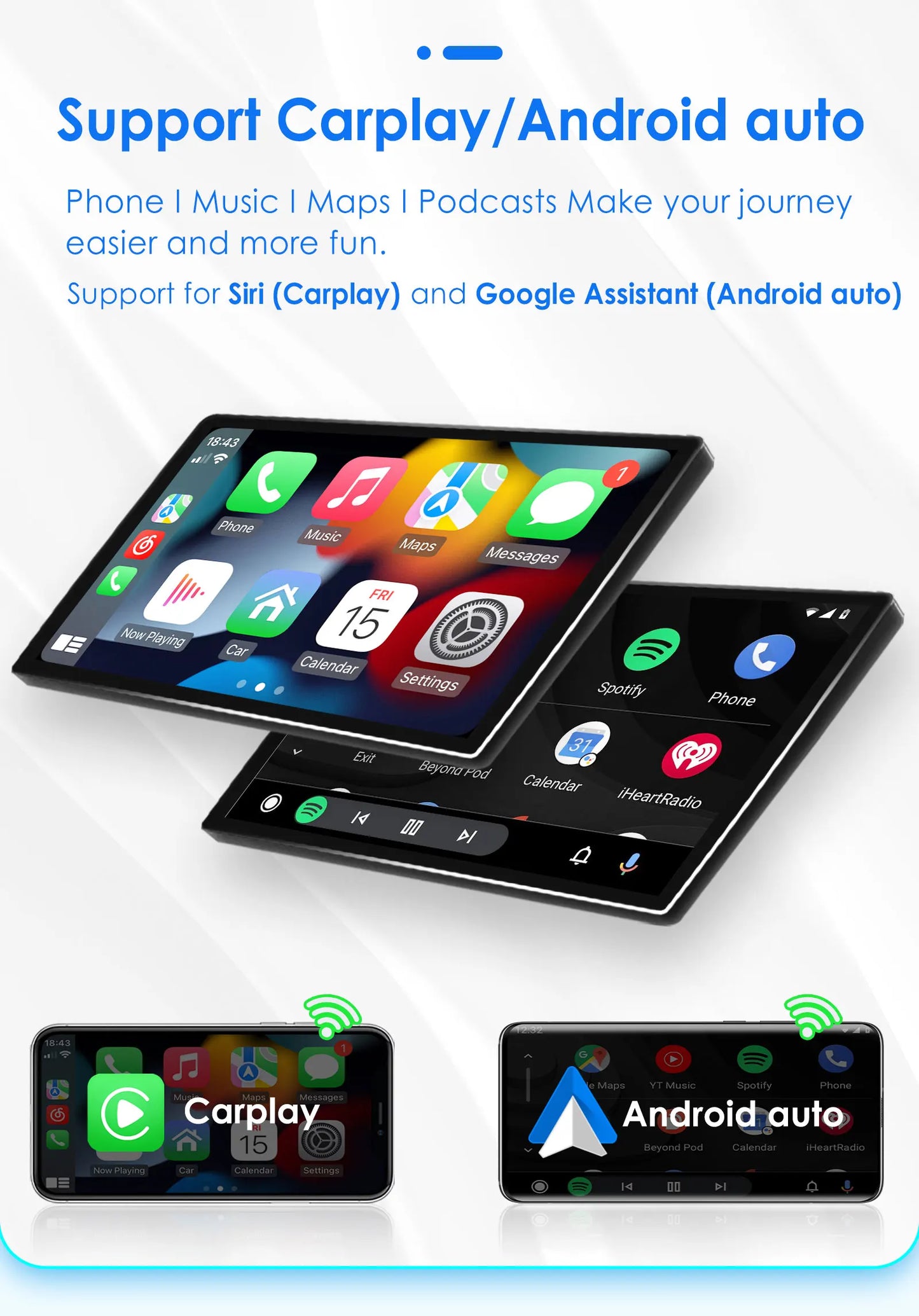 Hizpo 2Din 7inch Android14 Car Radio for Fiat Panda 2013 - 2020 GPS Navigation 4G BT Carplay RDS DSP SWC UI7862 Multimedia
