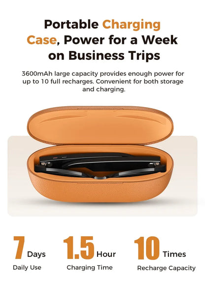 2026 New 800W Camera 3600mAh Portable Charger Smart Glasses 100+language Translation Bluetooth Call Music Player AI Chat Glasses