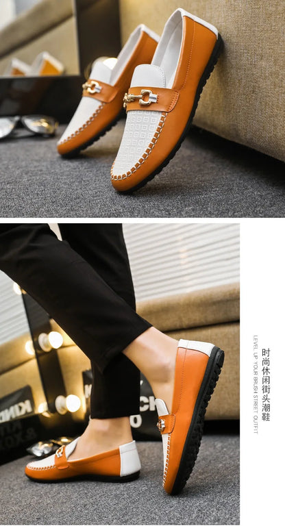 2026 Spring Autumn New Men's Sports Shoes Fashion anti-slip sneakers Casual PU Leather Business Shoes Versatile Work Shoes