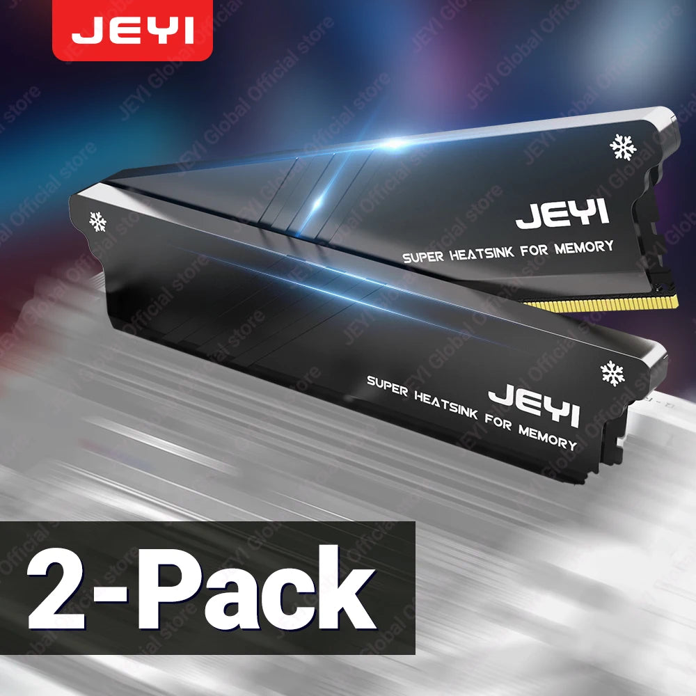 JEYI RAM Heatsink DDR2 DDR3 DDR4 DDR5 Aluminum Cooling Heatsink Memory With Thermal Pads Desktop for PC Easy Installation