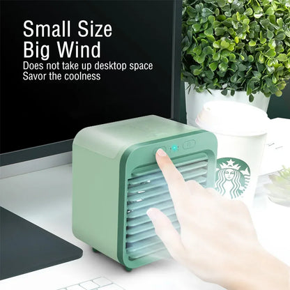 Donirt New Portable USB Chargeable Mini 3 Gear Air Conditioner Cooler Fan Air Conditioner Air Cooling Office Desktop Fan