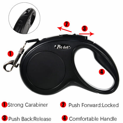 3m 5m Pet Dog Leash For Small Medium Dogs Cats Hiking Strong Nylon Puppy Retractable Rope Chihuahua Belt French Bulldog Supplies
