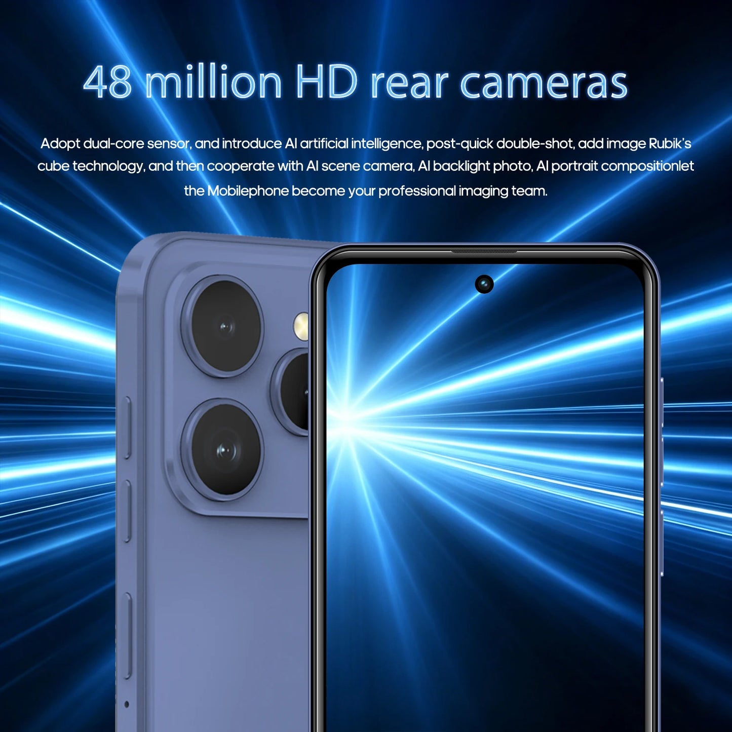 FUFFI M17 Pro Smartphone Android 6G RAM 128GB ROM 6.56 Inch Cellphone 720x1612HD 24+48MP 5800mAh Battery 4G Network Mobile Phone