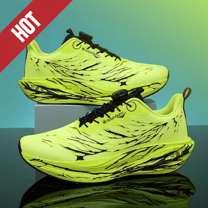 Fluorescence Running Shoes CarbonBoard Marathon Men Sports Casual Tenis Breathable Womens Comfortable Athletic Nonskid Sneakers