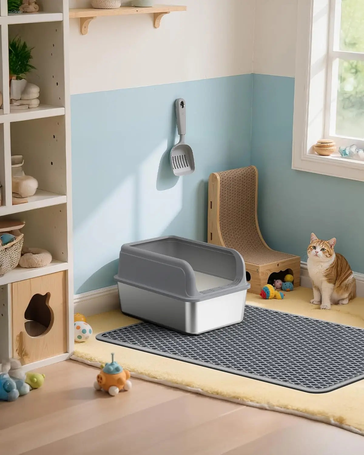Double Layer Cat Litter Mat Heavy Duty Waterproof Cat litter box Washable Bed Mat Clean Pad Products Mat Pet Clean