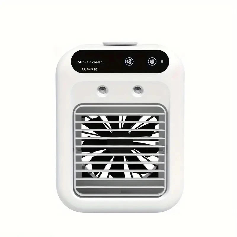500ml water capacity air cooler fan, silent USB charging small fan, 9-blade high wind power
