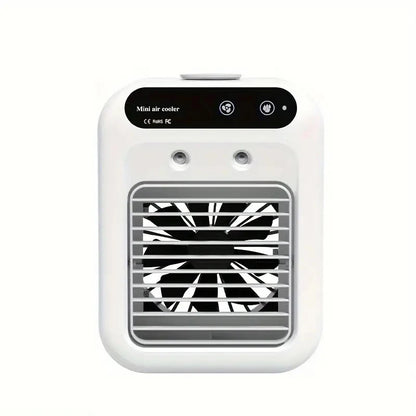 500ml water capacity air cooler fan, silent USB charging small fan, 9-blade high wind power