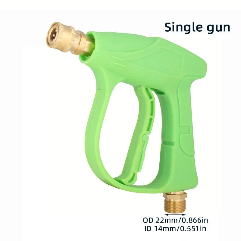 Heavy - Duty 1/4" Quick Connect Pressure Washer Gun, M22 - 14 Thread, 5 Nozzles For Jet Washer & Patio Clean