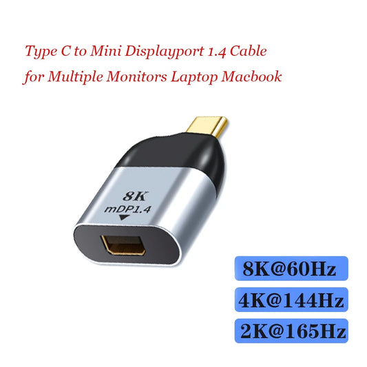 T36C Type-C to Mini DP Adapter USB C to Mini Display Port Converter for 3 8K 4K 60Hz MDP for Pro 2020