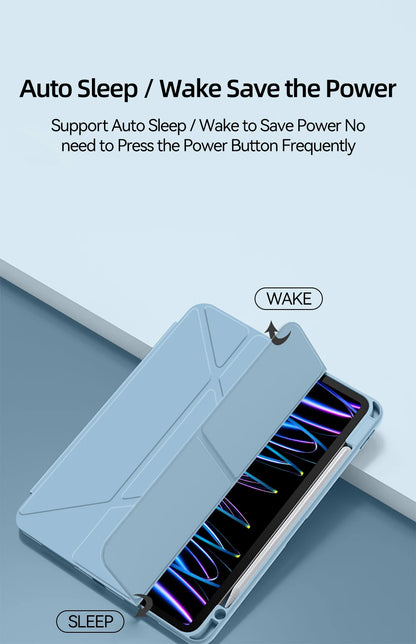 For iPad Case 2024 Air 11 13 M2 Pro 11 13 for 10 Gen Pro 10.5 10.2 9th 8th 6th 5th 9.7 Mini 6 Acrylic Smart Case with Pen Holder