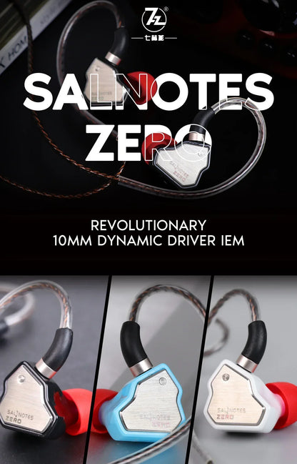 7Hz Salnotes Zero HiFi in Ear Earphone Metal Composite Diaphragm IEMs 10mm Dynamic Driver N52 Magnet Timeless Dioko
