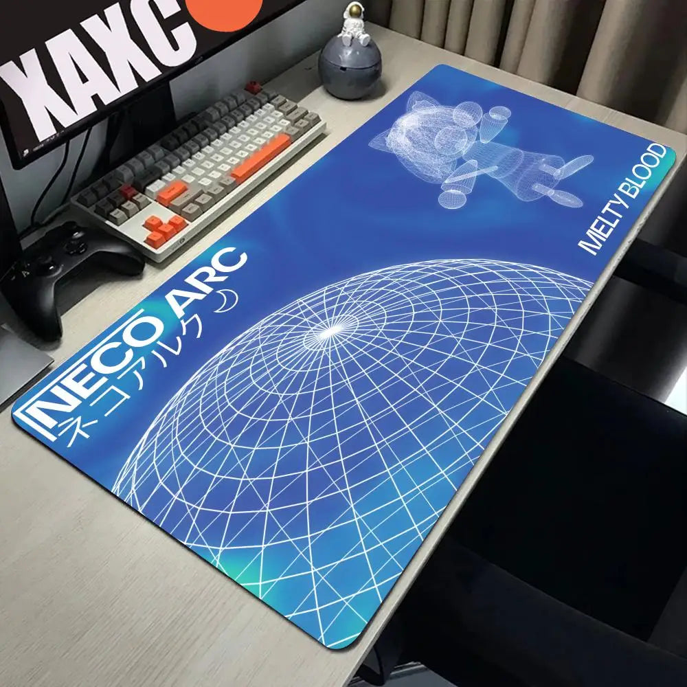 Neco-arc Gamer Cabinet Mouse Pad Anime Gaming Accessories Rubber Keyboard Office Tables Computer Desk Mat Carpet Mousepad