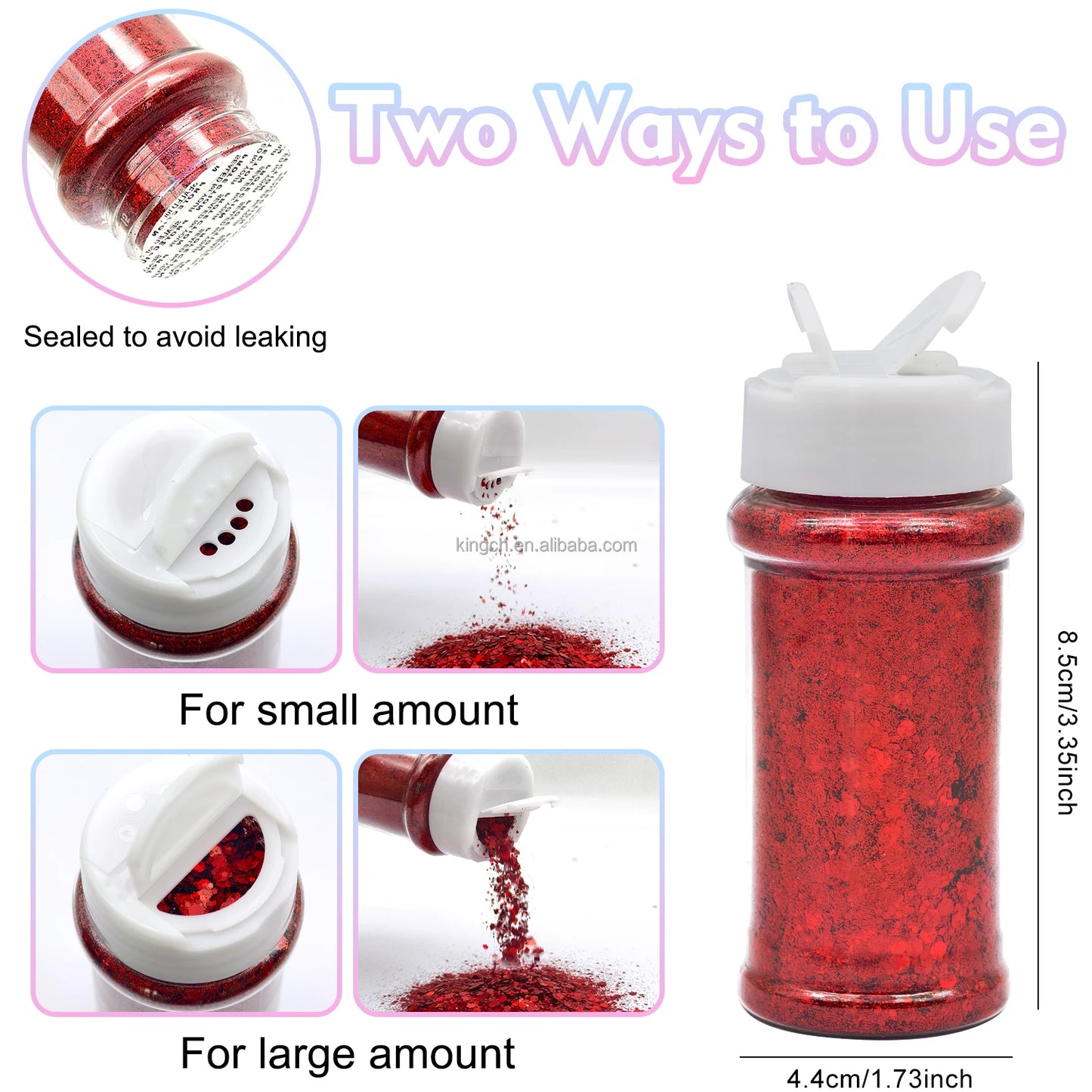 US Warehouse Eco-Friendly High Sparkly Spring Mix Glitter Set 12 Colors 2oz  Free Shipping for DIY Resin Crafts
