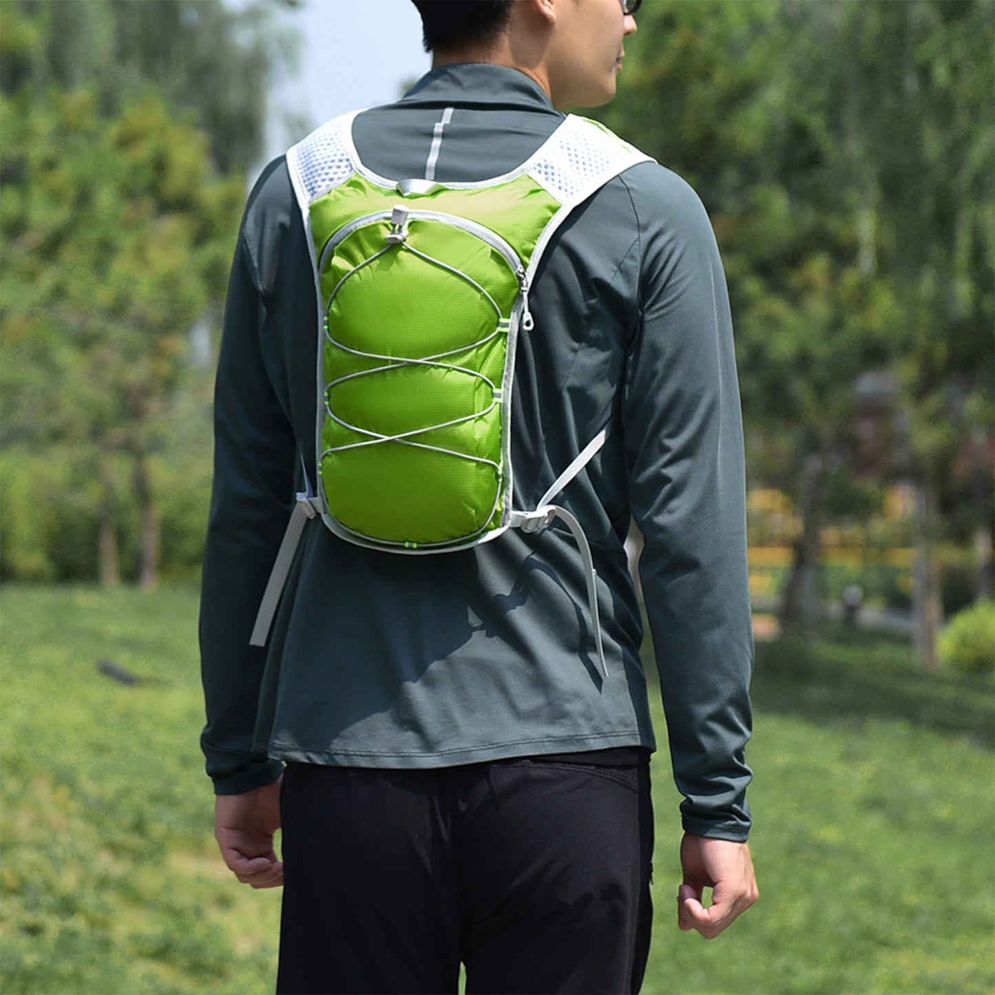 Running Backpack Hiking Bag Breathable Waterproof Portable Water Bottle Backpack Cycling Backpack for Camping, Adventure