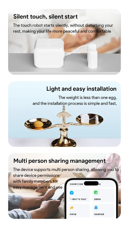 Tuya BLE Touch Screen Finger Robot Rechargeable Smart remote control timing screen clicker Touch Switch Robot Remoter AlexaVoice