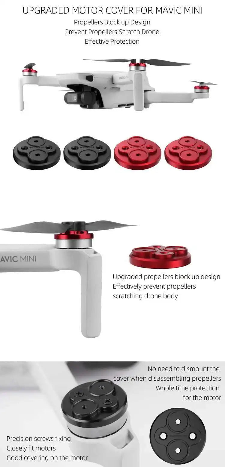 For DJI Mini 4K Mini 2SE Motor Cover Scratch Proof Propellers Aluminum Alloy Protective Cover For Mavic Mini 2 Accessories