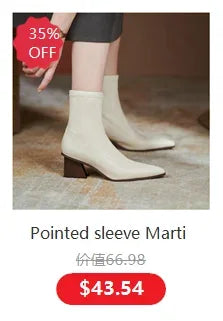 Winter Women Boots Christmas Ankle Boots High Heels Ladies Shoes Femme Warm Short Boots Red Black Shoes  Size 35-43