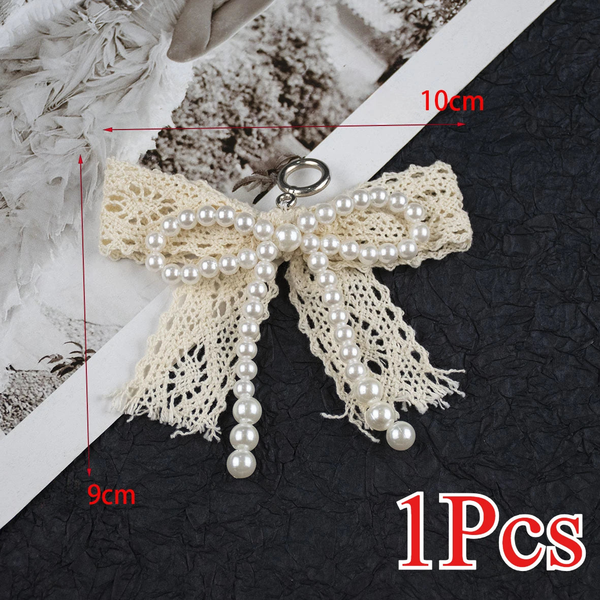 Lace pearl bow Shoe Shoelaces Charms for Sneakers Decorative Shoe Flower Buckle Decorative Shoe Fashion Charm Accessories