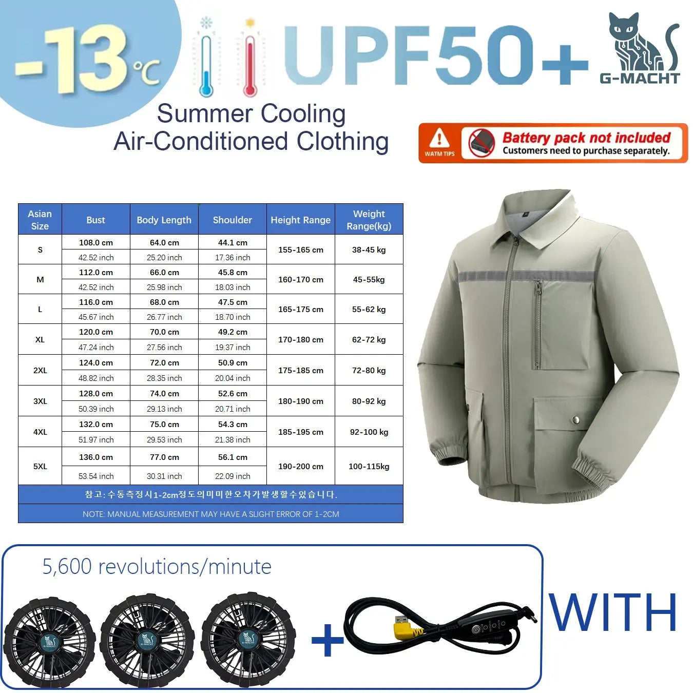Summer 4 Fans Air Conditioning Cooling Vest Men Women Ultralight Outdoor Jacket Sun Protection Windbreaker Travel Fishing Sports