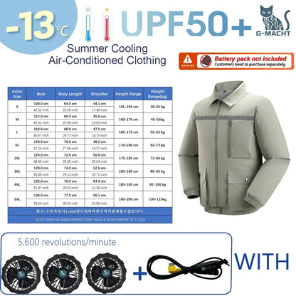Summer 4 Fans Air Conditioning Cooling Vest Men Women Ultralight Outdoor Jacket Sun Protection Windbreaker Travel Fishing Sports