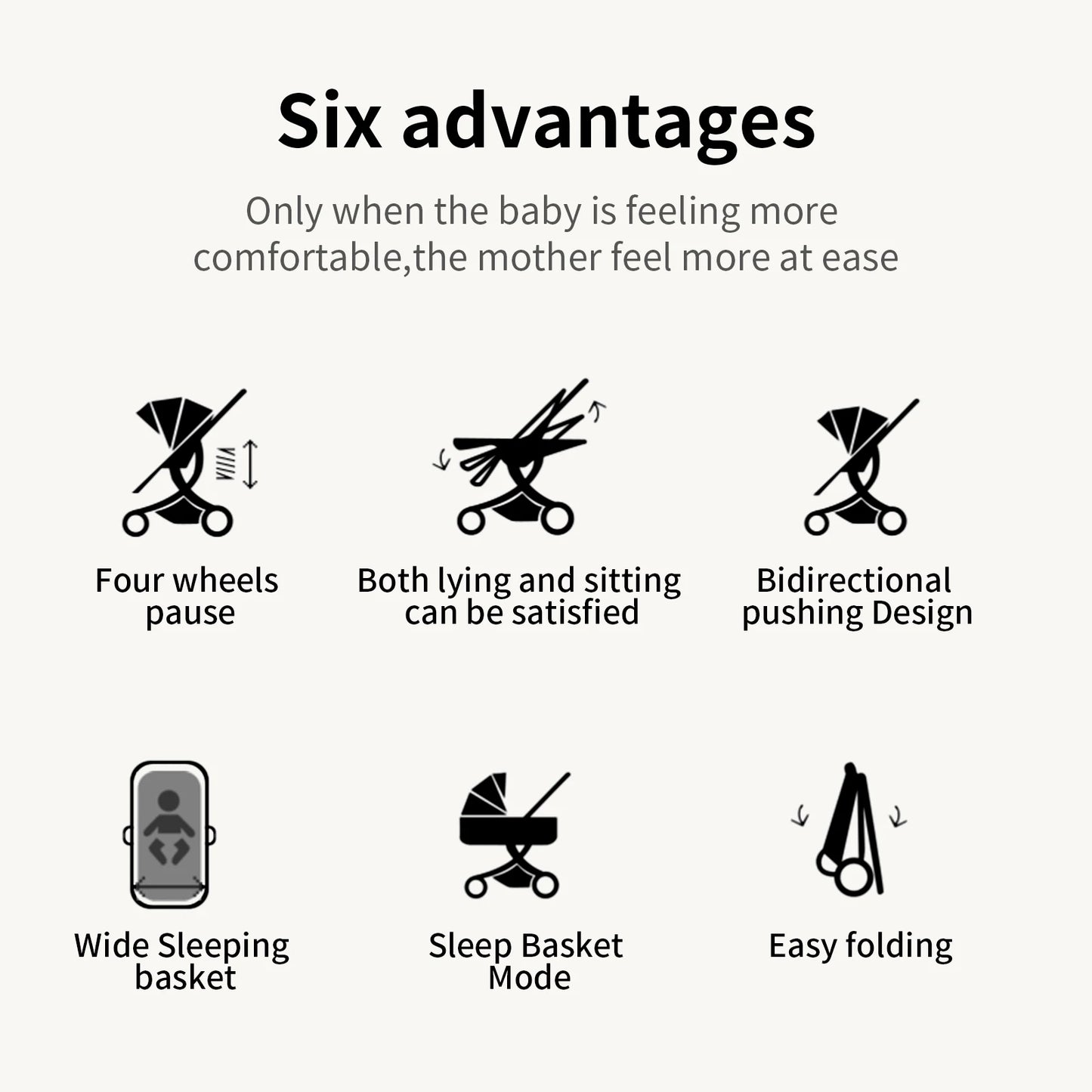 Baby Stroller 3 in 1 stroller lightweight strollers  Baby Carriage mutifunction strollers Baby newborn stroller mother kids