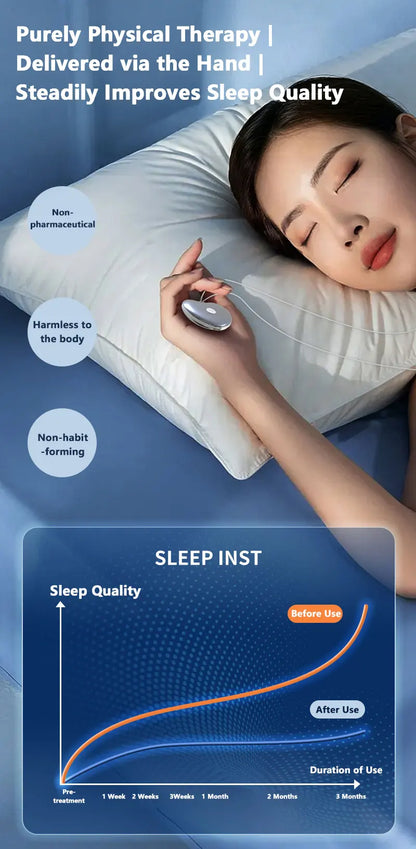 Lenovo Mini Smart Sleep Speaker Quickly Fall Asleep with This Handheld Microcurrent Low-Frequency Pulse Deep Sleep Aid Silver